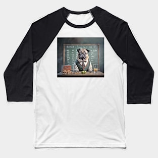 Pug Dog Teacher Professor in School Baseball T-Shirt